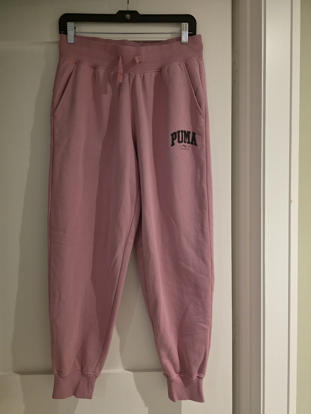 Women's Puma Pink Logo Jogger Sweatpants